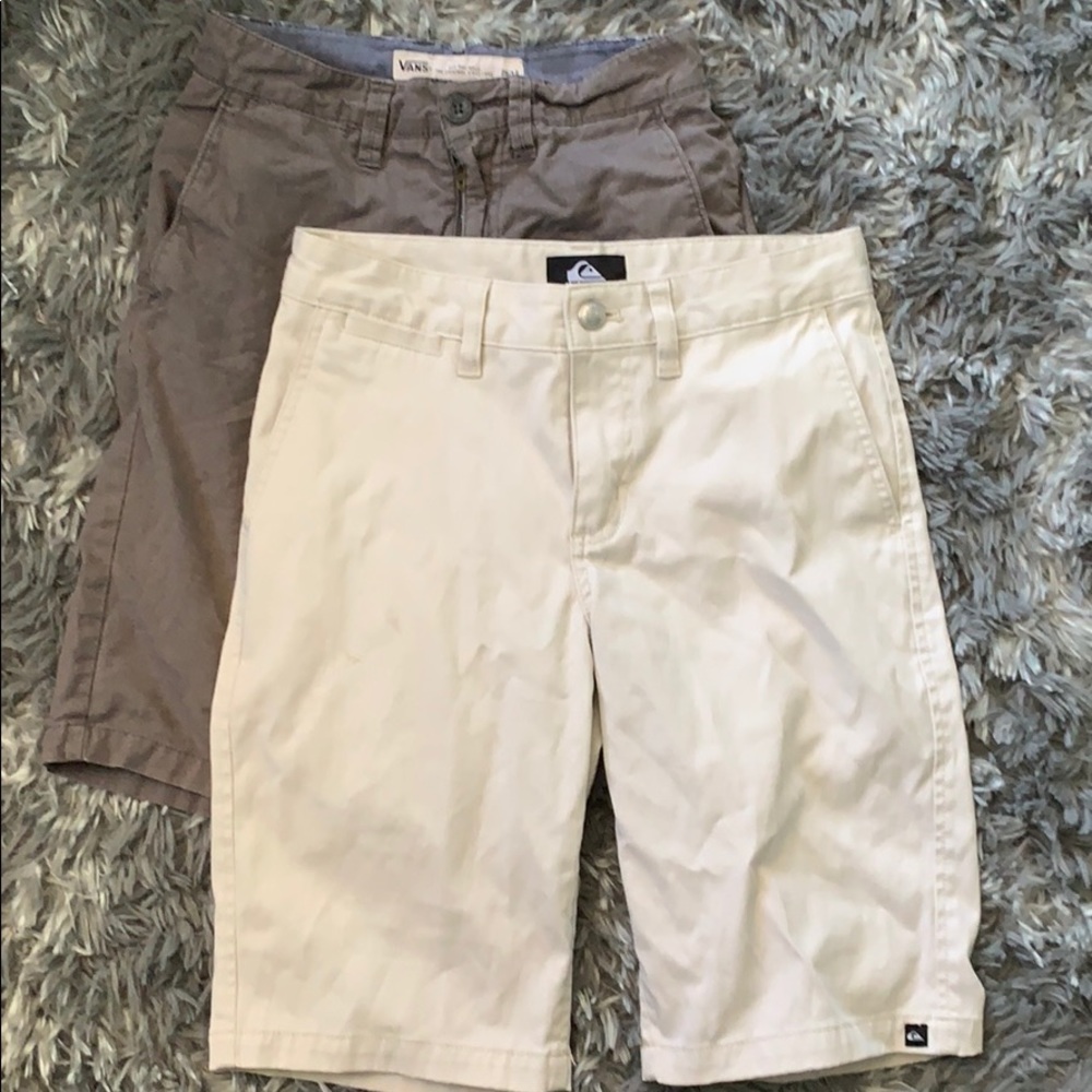 Vans and quick silver shorts